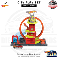 Super Loop Fire Station: Hot Wheels City Play Set
